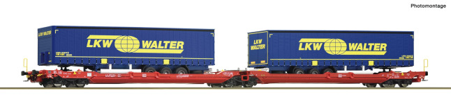 Roco 77385 - H0 - Doppeltragwagen T3000e Walter, DB AG, Ep. VI